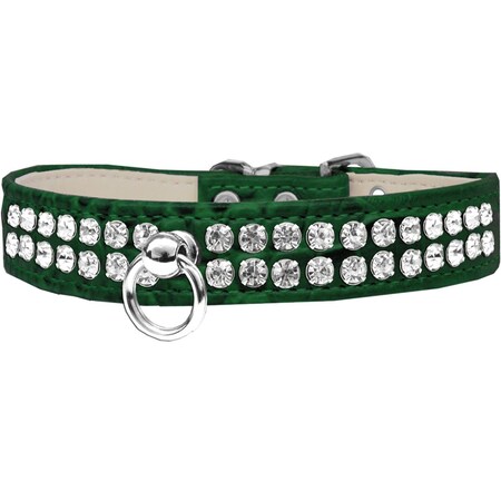 Mirage Pet Products Style No.72 Rhinestone Designer Croc Dog CollarEmerald Green Size 22 82-21-EGC22